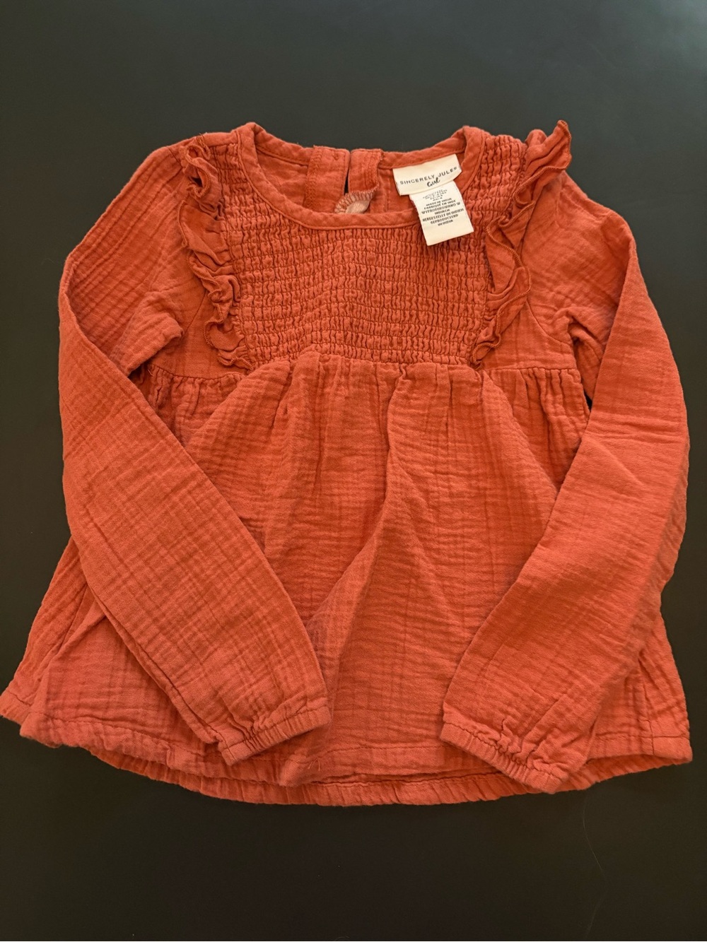 Orange Cotton Top 4T